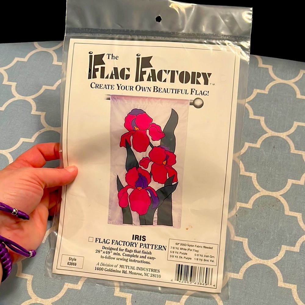 New, Never Been Open, Flag Pattern, Iris, Flag Factory, DIY Make Your Own